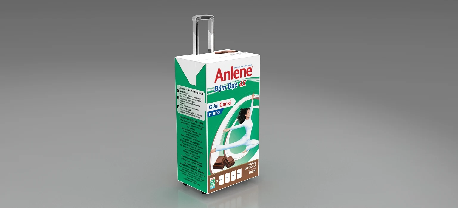Anlene — Xe đẩy quảng cáo mô phỏng hộp sữa Anlene