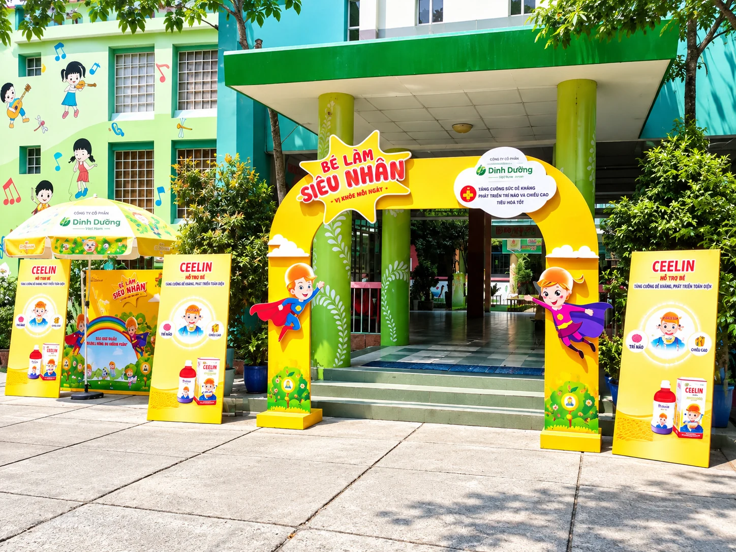 Ceelin — Cổng chào “Bé Làm Siêu Nhân” tại trường mầm non