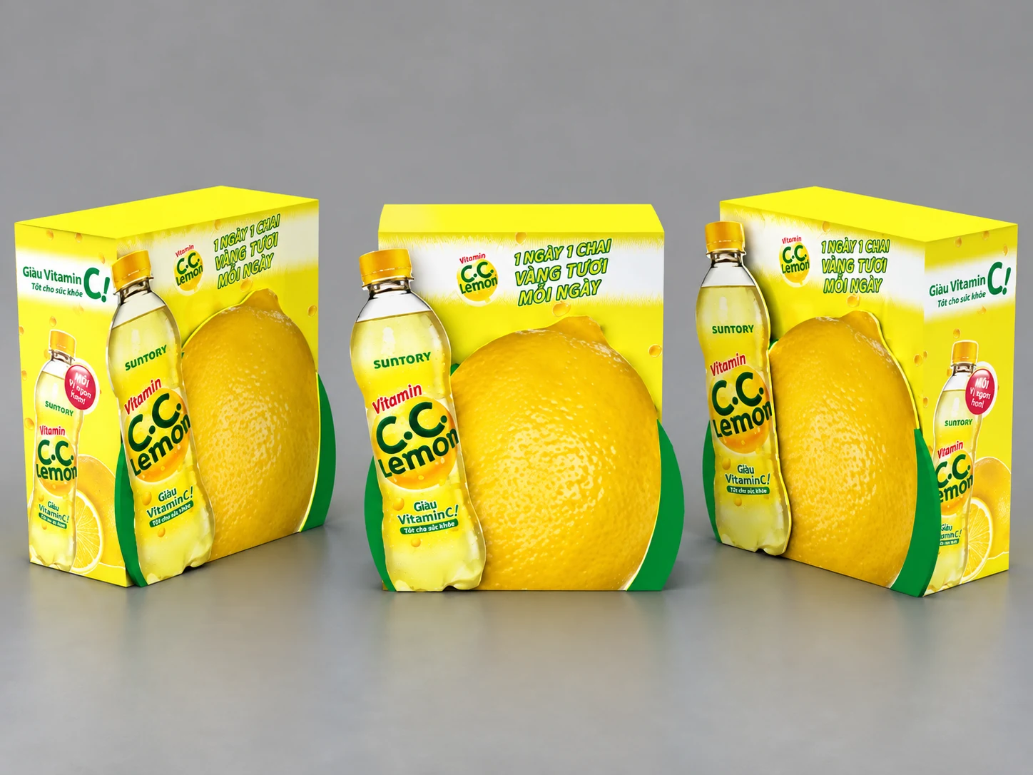 C.C. Lemon — Thiết kế đồ họa quầy theo nhận diện sản phẩm